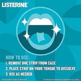 Listerine Cool Mint PocketPaks Portable Breath Strips for Bad Breath, Fresh Breath Strips Dissolve Instantly to Kill 99% of Bad Breath Germs* On-The-Go, Cool Mint, 24-Strip Pack (12 Units)