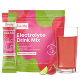 FlavCity Strawberry Limeade Electrolytes Drink Mix, 28 On-The-Go Stick Packs - Healthy Electrolytes Powder Packets Made with Real Fruit - Keto Powdered Drink with No Added Sugar, Gluten-Free