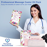 Rienkaco 2Pcs Castor Oil Pack Compress - Reusable Organic Castor Oil Packs Wrap for Liver Detox and Aid Sleep, Less Mess Castor Oil Pack Kit with Extra Pouch (Castor Oil Not Included)