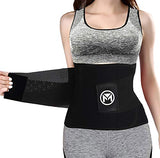 Moolida Waist Trainer Belt for Women Waist Trimmer Weight Loss Workout Fitness Back Support Belts Black,Small