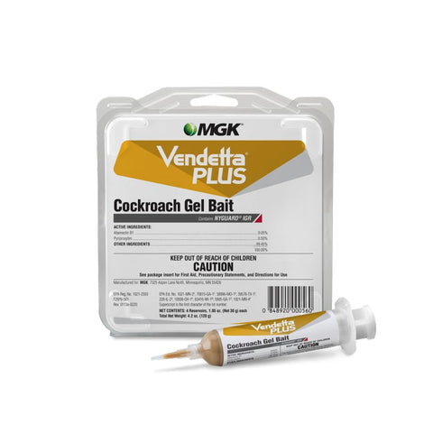 Vendetta Plus Roach Bait, one box of Four 30 gram Tubes, with Plunger NEW! --W#436BRE T44/35PDS229408