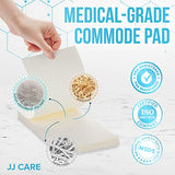 JJ CARE Commode Pads - Pack of 110 Super Absorbent Gel Pads for Bedside Commode - Disposable Commode Liner Gel Pads to Reduce Odor in Portable Toilet, Potty Chair and Bedpans