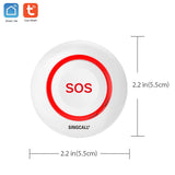 SINGCALL Tuya WiFi Smart SOS Emergency Button Alarm for Handicapped Caregiver Pager Wireless Nurse Alert System for Elderly Patient Alarm Transmitter Button (only Supports 2.4GHz Wi-Fi)