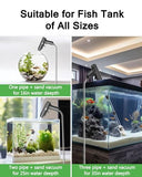 AQQA Aquarium Gravel Cleaner, 4-in-1 Upgrade Suction Power Manual Fish Tank Gravel Vacuum Cleaner Tools for Aquarium Water Changer with Water Flow Adjustment Use for Fish Tank Cleaning Gravel Sand