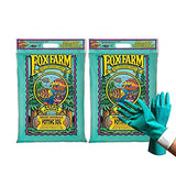 Fox Farm Ocean Forest Potting Soil FFOF Sea Moss Organic 12 Quart Bundled with Pearsons Protective Gloves (2 Pack)