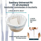 Lunderg Commode Liners with Absorbent Pads - Value Pack Medical Grade 75 Count Universal Fit - Disposable Bedside Commode Liners and Pads for Adult Commode Chairs, Portable & Camping Toilet Bags