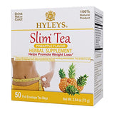 Hyleys Slim Tea Weight Loss Herbal Supplement with Pineapple - Cleanse and Detox - 50 Tea Bags (6 Pack)
