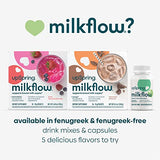 UpSpring Milkflow Immune Support Breastfeeding Supplement Drink Mix Fenugreek-Free, Moringa | Elderberry Lemonade Flavor | Lactation Supplement to Support Breast Milk Supply* | 16 Mixes