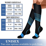 CHARMKING Compression Socks for Women & Men (8 Pairs) 15-20 mmHg Graduated Copper Support Socks are Best for Pregnant, Nurses - Boost Performance, Circulation, Knee High & Wide Calf (L/XL, Multi 34)