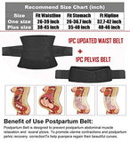 ChongErfei 2 in 1 Postpartum Belly Wrap Waist/Pelvis Belt C-Section Natural Birth Back Support Girdle Postpartum Recovery Belt (Black-3 straps, Plus Size)