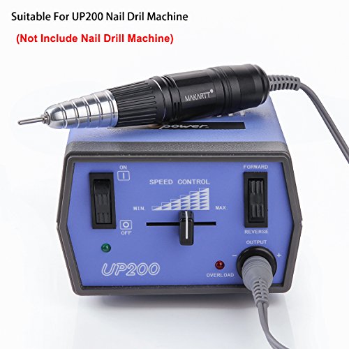 Makartt Nail Drill Handpiece for Up200 Machine Professional Electric File Remove Gel Polish Poly Nail Gel Black B-05