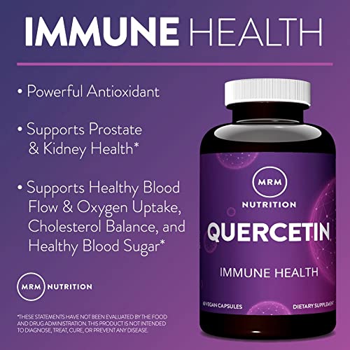 MRM Nutrition Quercetin| Immune + Cardiovascular Health | 500mg per Serving | Made with QU995: World’s purest quercetin™ | Antioxidant Status | 60 Servings