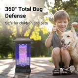ASPECTEK Electric Bug Zapper Outdoor,Powerful Mosquito Zapper 20W, Insect Fly Zapper Indoor, UV Light Fly Killer for Home Patio Backyard Camping, Waterproof, Up to 1000sq. FT Coverage(Square)