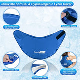 ComfiTECH Neck Ice Pack Wrap Gel Reusable Ice Packs for Neck Pain Relief, Cervical Cold Compress Ice Pack for Sports Injuries, Swelling, Office Neck Pressure and Cervical Surgery Recovery (Blue)