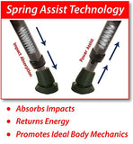 in-Motion Forearm Crutches | Spring Assist | Ergonomic Handles | Articulating Tips | Size Tall (5'3" - 6'8") | Charcoal