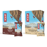 CLIF Bars - Energy Bars - Chocolate Brownie - 12 Count + CLIF Bars - Energy Bars - White Chocolate Macadamia - 12 Count