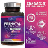 Prenatal Multivitamin with Folic Acid & DHA, Prenatal Vitamins Supplement, Folate, Omega 3, Vitamins D3, B6, B12 & Iron, Women's Pregnancy Support Prenatal Vitamins, Non-GMO Gluten Free - 120 Softgels