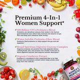 VITALITOWN Women’s Probiotics 120 Billion CFUs 1 Daily, 30 Strains, with Prebiotics & Digestive Enzymes & Cranberry, Gut & Vaginal Health, Vegan 30 Delayed Release Caps