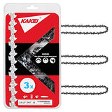 KAKEI 16 Inch Chainsaw Chain 3/8" LP Pitch, 043" Gauge, 55 Drive Links Fits Stihl MS170, MS171, MS180c and More- 61PMM355, R55 (3 Chains)