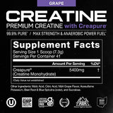 Muscle Feast Creapure Creatine Monohydrate Powder for Muscle Growth Nutritional_Supplement, Vegan Keto Friendly Gluten-Free Easy to Mix, Grape, 300g, 55.0 Servings (Pack of 1)