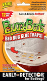 BuggyBeds Bed Bug Glue Traps, Around-The-Clock Monitoring, Lures & Detects Bed Bugs, Ants & Other Bugs Upto 6 Months, Non-Toxic (Value 12 Pack)