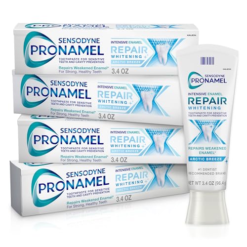 Sensodyne Pronamel Intensive Enamel Repair Toothpaste for Sensitive Teeth and Cavity Protection, Whitening Toothpaste to Strengthen Enamel, Arctic Breeze - 3.4 Ounces x 4