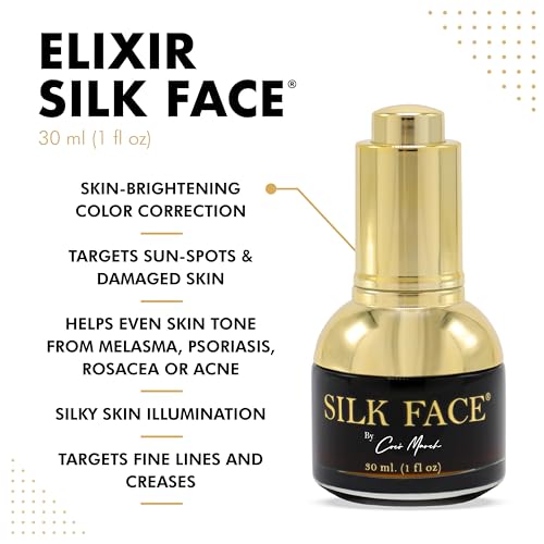 Elixir SILK FACE Serum by Coco March - PURE SILK Extracts - Quickly Reduces Fine Lines - Evens out Skin Tone, Luxurious Illumination Visible from the first application 1 fl oz.