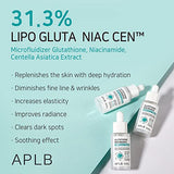 APLB Glutathione Niacinamide Ampoule Serum | LIPO GLUTA NIAC CEN™ 31.3% 1.35 FL.OZ/Korean Skincare, Long lasting moisturizing, Improve skin elasticity, Revitalize for gentle and improve skin texture