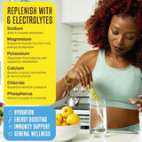 KEY NUTRIENTS Electrolytes Powder No Sugar - Refreshing Lemonade Electrolyte Drink Mix - No Calories, Gluten Free - Hydration Powder and Packets (20, 40 or 90 Servings)