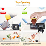 Automatic Fish Feeder Auto Food: Small Flake & Pellet Feed Timed Electric Dispenser Machine for Turtle/Goldfish/Betta/Koi, Large Smart Aquarium Tank Self Feeding Timer for Outdoor/Vacation Time/Pond