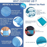 REVIX Gel Ice Pack for Back Injuries and Pain Relief (16"X9") Soft Plush Lining Ice Wrap for Lower Back, Shoulder, Hip, Arm & Knee, Cold Compress Therapy for Swelling, Bruises