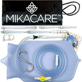 Mikacare Enema Bag Kit Clear Non-Toxic Silicone. for Coffee and Enema Kit for Colon Cleansing - Enema Detox - 2 Quart - Home Colonic Kit - Enema Coffee not Included