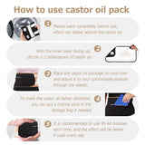 Castor Oil Pack Wrap,8 Pcs Reusable Organic Castor Oil Packs for Liver Detox,Constipation,Less Mess,Made of Organic Cotton Flannel with Adjustable Elastic Strap Machine Washable Anti Oil Leak (Black)