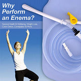 Enemas for Colon Cleanse 2L Enema Bag for Colon Detox Cleanse Enemas Long Silicone Hose Multi-Size Reusable Tips Controlled Water Flow Enema Kit