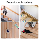 15Pcs Transparent Non Slip Stair Treads 30'' x 4'', Indoor Outdoor Clear Anti-Slip Strips for Elderly, Children, Pets - Protective Carpet Runner Mats
