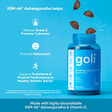 Goli Ashwagandha & Vitamin D Gummy - 60 Count - Mixed Berry, KSM-66, Vegan, Plant Based, Non-GMO, Gluten-Free & Gelatin Free Relax. Restore. Unwind, Pack of 1