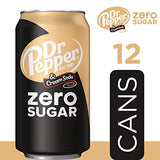 DR PEPPER and Cream Soda Zero Sugar, 12 fl oz cans, 12 pack