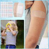 60 Pcs Large Sensitive Skin Bandages Silicone Adhesive Bandages Bulk Baby Child Elderly Painless Removal Silicone Bandages for Sensitive Fragile Skin Delicate Sensitive Skin Wounds 3.9 x 2 in