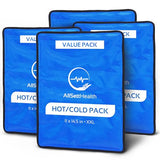 4 Pack XXL Reusable Hot and Cold Gel Ice Packs for Injuries | Cold Compress, Ice Pack, Gel Ice Packs, Cold Pack, Gel ice Pack, Cold Packs for Injuries | 11x14.5 in Blue