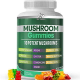 BIO VITALICA Mushroom Gummies - Lions Mane Gummies for Adults with 10 - Blend Mushrooms Complex Reishi, Chaga, Cordyceps, Turkey Tail, & More - Mushroom Supplement (1)