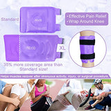 REVIX XL Knee Ice Wrap Around Entire Knee, Gel Ice Pack for Knee Replacement Surgery, Injuries, Meniscus Tear, Arthritis, Swelling, Bruises, Knee Pain Relief, Purple