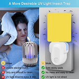 HiAnifri Flying Insect Trap Plug-in, 2023 Upgrade Plug-in Bug Catcher Mosquito Fruit Fly Gnat Killer Indoor, Safe Non-Toxic UV Night Light with Sticky Pad for Flies, Gnats, Moths (1 Pack), 1-1White