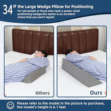 TYYIHUA 34" Wedge Pillow for Side Sleeping,Side Wedge Pillow,Bed Wedges & Body Positioners for Side Sleeper,Back Support,Reducing Snoring,Preventing Bedsores,Training for Side Sleeping