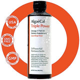 ALGAECAL Triple Power 1200mg EPA & DHA Omega-3s Fish Oil Supplement, Supporting Brain, Heart, Skin & Bones, Liquid Emulsion Mango Taste, Burp-Less, Sugar-Free