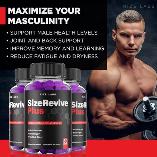 (Official 2 Pack) Size Revive Plus Gummies, Size Revive Plus for Men, Size Revive Plus Performance Supplement Reviews, SizeReviveMale Support, SizeRevive Plus Gomitas (120 Gummies)