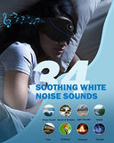 LC-dolida Sleep Headphones, White Noise Bluetooth Sleep Mask Wireless Silk Eye Mask with Timing, Sleep Mask with Bluetooth Headphones for Side Sleepers Travel Yoga, Cool Gifts for Men Women