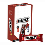 Built Bar 12 Pack High Protein Energy Bars | Gluten Free | Chocolate Covered | Low Carb | Low Calorie | Low Sugar | Delicious Protien | Healthy Snack (Raspberry)