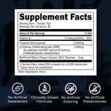 Transparent Labs Creatine HMB - Creatine Monohydrate Powder with HMB for Muscle Growth, Increased Strength, Enhanced Energy Output, and Improved Athletic Performance - 30 Servings, Strawberry Lemonade