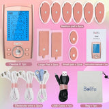 Belifu Dual Channel TENS EMS Unit 24 Modes Muscle Stimulator for Pain Relief Therapy, Electronic Pulse Massager Muscle Massager with 10 Pads, Dust-Proof Drawstring Storage Bag