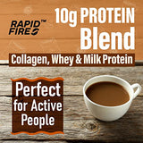 RAPID FIRE Protein Coffee, Toasted Hazelnut, Keto Friendly, 10g of Protein with Collagen, Vitamins and Minerals, 12 Serving Serve K-Cup. May Boost Metabolism and Increase Energy, Multi